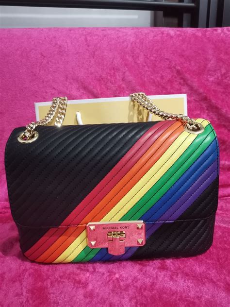 michael kors rainbow wallet|michael kors red shoulder bag.